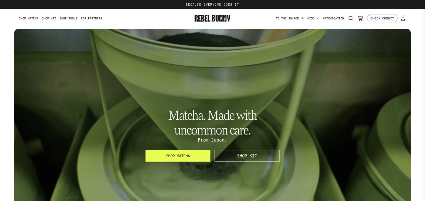 Rebel Bunny Shopify storefront for direct shoppers and wholesale partners.